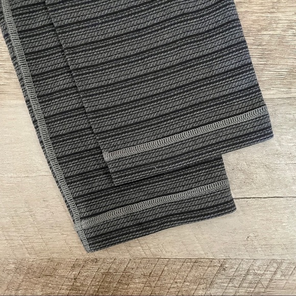 Lululemon Wunder Under Crop II Leggings Stripe Deep Coal Gray Luon 4 Yoga Pants - Picture 6 of 8